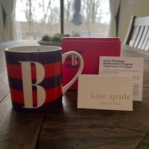 Kate Spade Lenox Monogram Mug - B - Never used